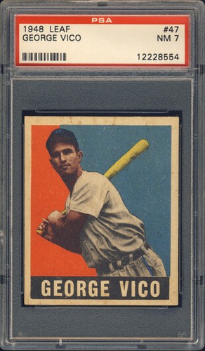 1948 Leaf #47 George Vico PSA 7 Detroit Tigers