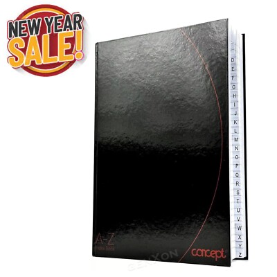 A4 Index Notizbuch Hardcover A-Z Index Register Telefon Adresse Notizblock 192 Seiten
