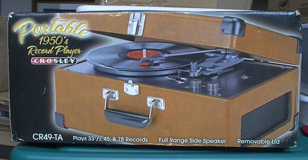 Crosley Portable 1950's Record Player CR49-TA | eBay
