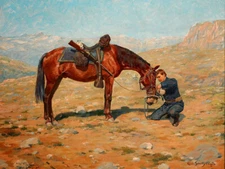 The Last Drop by Charles Schreyvogel Western Giclee Art Print + Ships Free
