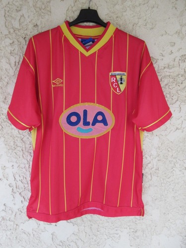 Maillot Vintage RC Lens 1999-2000 Domicile Umbro - Taille L - Rouge Sang Et Or