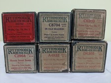 Vintage / Antique Rythmodik Piano Roll Lot Of 6 - Titles in Item Description