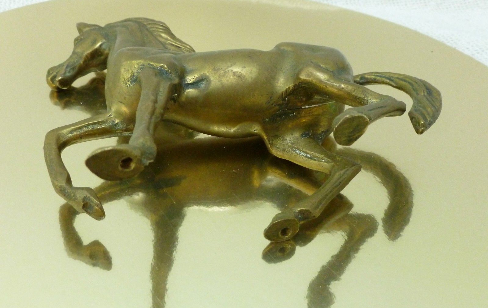 Vintage Solid Brass Running Horse Statue eBay