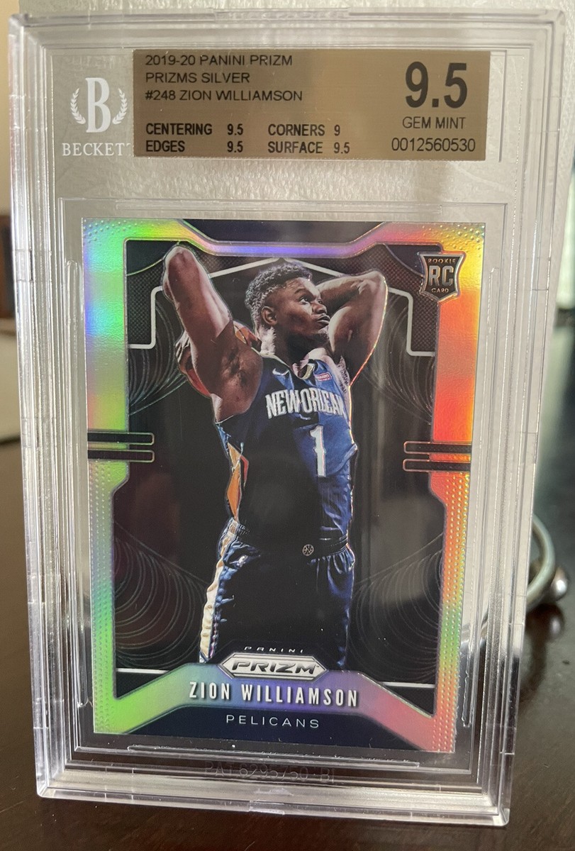 BGS 9.5 ZION WILLIAMSON RC 2019 Panini Prizm Silver 248 GEM MINT