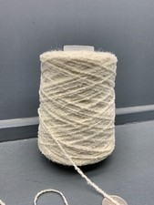 Lot De 10 Pelotes Laine ASTRAKAN Bouclé - 90% Laine, Couleur Crème, Aiguilles 5