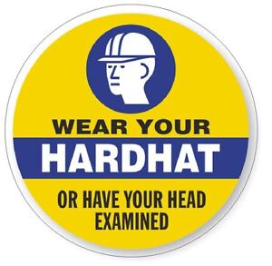 Wear Ear Protection Hard Hat Decal Hardhat Sticker Helmet Safety H79