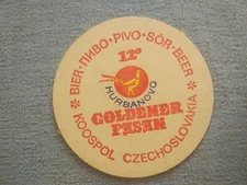 Goldener Fasan Hurbanovo Koospol Slovak coaster / beer mat vintage FREE SHIPPING