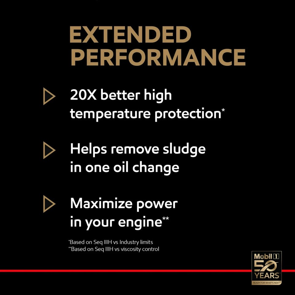 Mobil 1 Extended Performance Full Synthetic Motor Oil 0W20, 5 Quart eBay