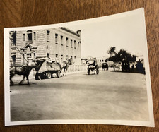 1940s Karachi Pakistan Camel Horse Carts Wagons Street Scene Real Photo P9o10
