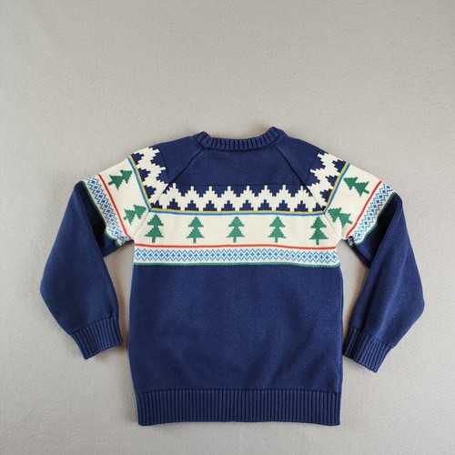 Hanna Anderrson Fair Isle Christmas Tree 100% Cotton Sweater Crew Neck Boys 6/7 - Picture 3 of 9