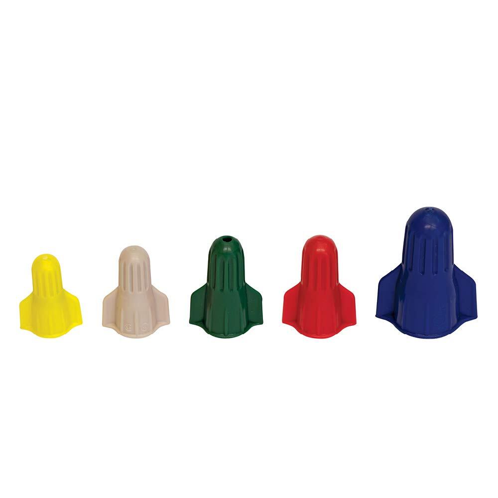 3M eSecure Grip Wire Connectors with Steel Spring in Yellow, Tan, Red Colors