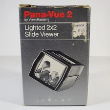 Vintage View Master Pana-Vue 2 Lighted 2x2 Slide Viewer Working w/ Original Box