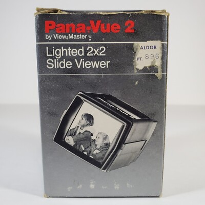 Vintage View Master Pana-Vue 2 Lighted 2x2 Slide Viewer Working w/ Original Box