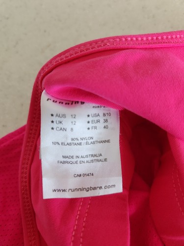 Running bare- Activewear Singlet/Tank (Inbuilt Crop Top) Sz CAN8-AU12 EUC - Picture 3 of 4