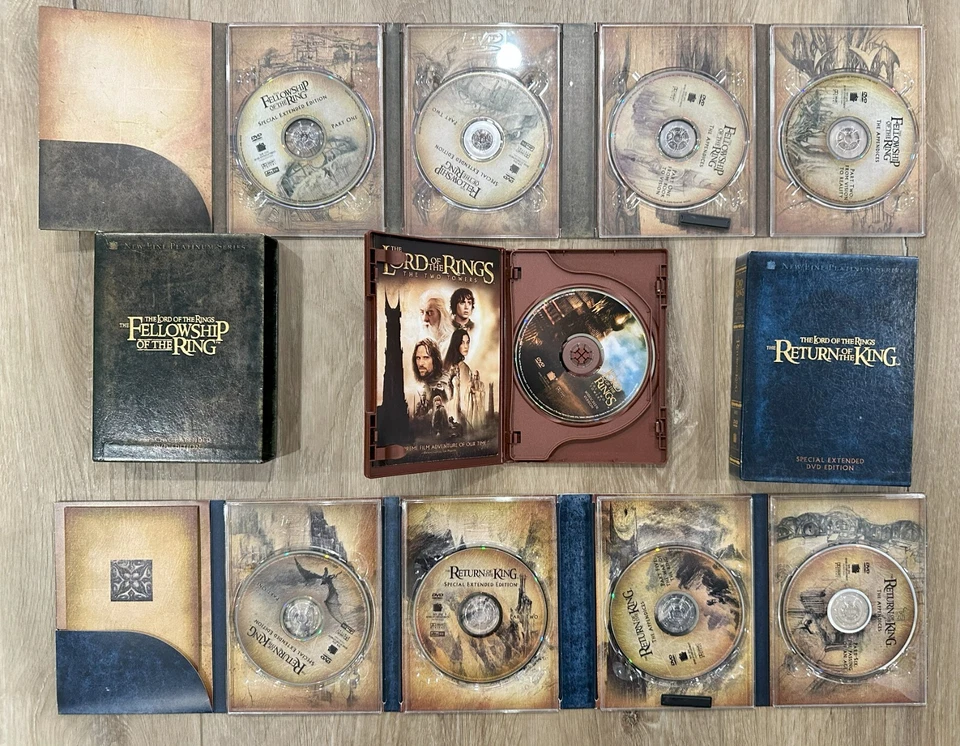 Lord of the Rings DVD Complete Trilogy, plus special edition Fellowship and RoTK - Image 2 of 2