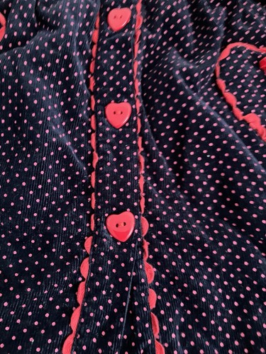 Blueberi Boulevard dunkelblau Cordury rot gepunktet Herz Taschen überbacken Gr. 4 - Bild 4 von 11
