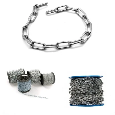 PRICEPREDATOR Hot Dipped Galvanised Steel Chain 2 mm - 12 mm Heavy Duty Durable Security Links