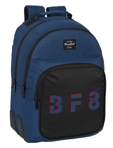 School Bag Blackfit8 Urban Black Navy Blue (32 X 42 X 15 Cm) NUOVO