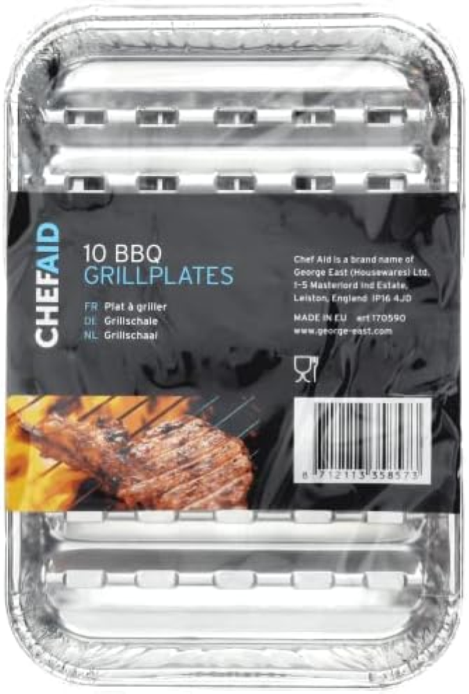 Chef Aid Set di 10 ciotole per barbecue in alluminio, ideali per grigliare