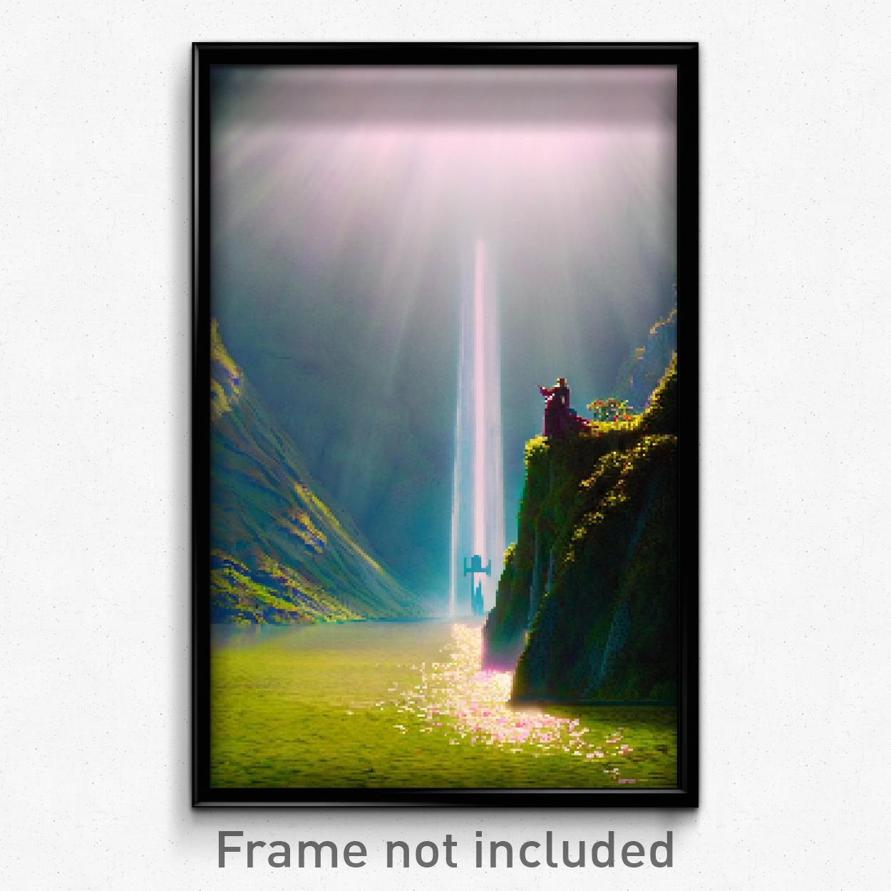 8 Bit Bountiful Lancet Pixel Art Psychedelic Trippy Game Poster