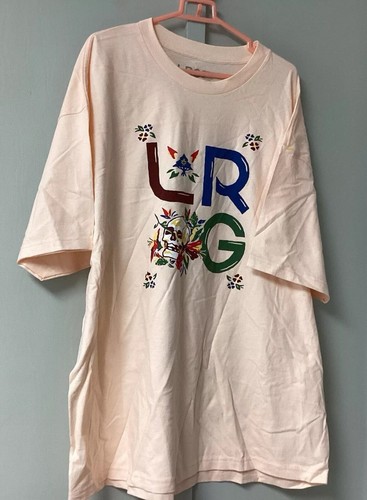 LRG Lifted Research Group Graphic T-Shirt Size 3XL Coral Crew Short Sleeve New