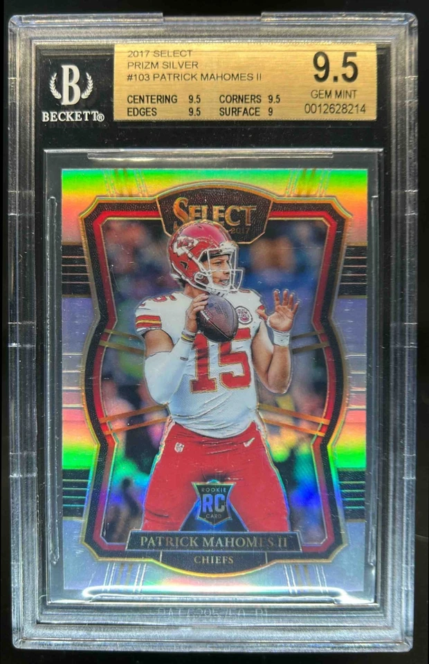 Select Patrick Mahomes II RC Silver Premier #103 Chiefs BGS 9,5 2017