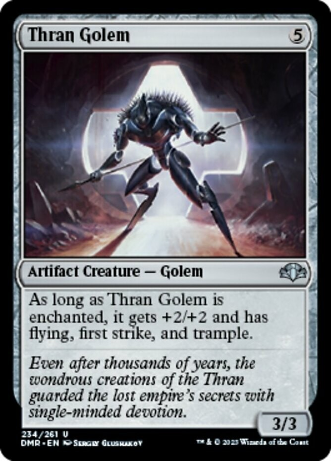 Thran Golem Light Play, English Dominaria Remastered