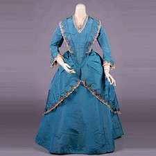 1860s Aristocratic Day Dress Victorian Edwardian Walking Costume Historical