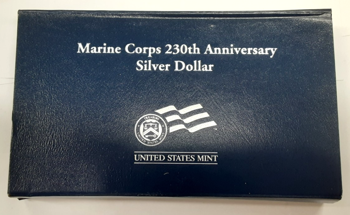 2005-P Marine Corps 230th Anniversary Proof Silver Dollar in OGP w