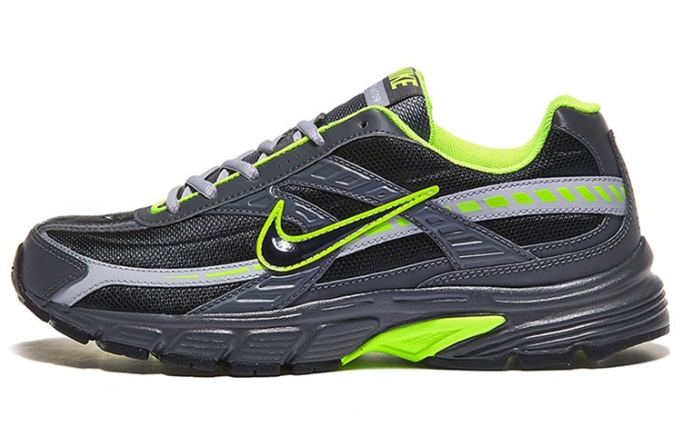 Nike Initiator Men's Black Grey Neon Green Mesh Low Top Sneakers 394055-023