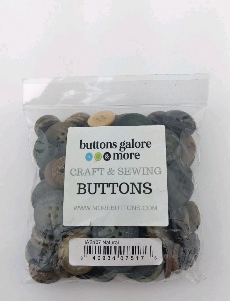 Buttons Galore &More Craft Sewing Buttons Natural Assorted - Image 2 of 4