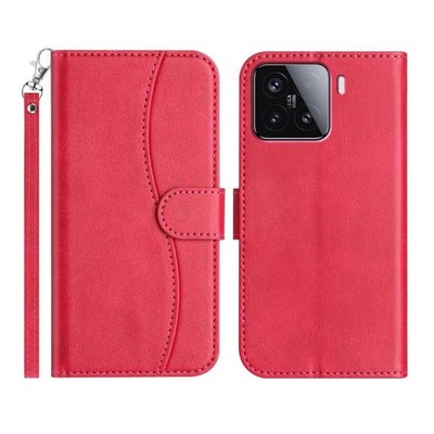 For Xiaomi 15T 5G Dual-Folded S-Shape Leather Phone Case Cover Shell