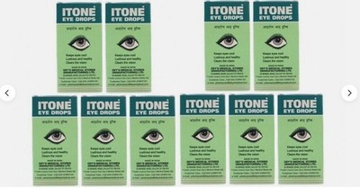 10 Stück x ITONE Augentropfen pflanzlicher Ayurveda gegen...