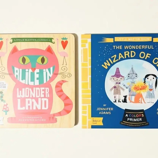 English Children's Board Books Set - Alice in Wonderland & Wizard of Oz