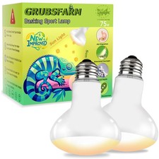 UVA Reptile Heat Lamp Bulb 75W - Ideal Basking Light for Bearded Dragons, Liz...