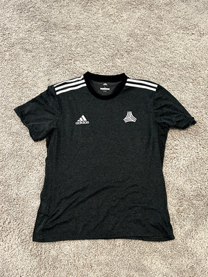 ADIDAS Tango Jersey Black soccer Large Used Mens Three Stripes 