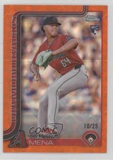 2025 Topps Chrome Logofractor Edition Orange Refractor 10/25 Cristian Mena 13ql