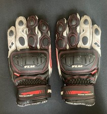 FLM Motorrad Sommerhandschuhe schwarz/weiß/rot - Gr. L / 9
