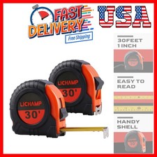 Tape Measure 30-Foot, 2 Pack Bulk Easy Read Measuring Tape Retractable Metric...