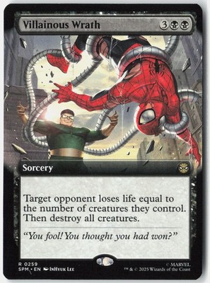 Villainous Wrath (Extended Art) 259 Marvel's Spider-Man Magic: The Gathering NM