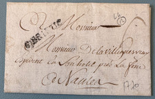Brief 1770 ST BRIEUC nach Nantes &ndash; Steuer 6 Sous &ndash; Ancien R&eacute;gime