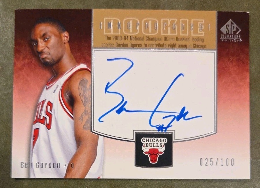 2004 05 BEN GORDON SP SIGNATURE EDITION RC INKORPORATED SERIAL #025/100 AUTO RC