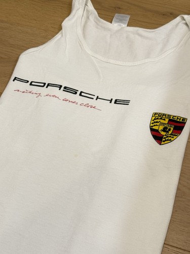Vintage Porsche Tank Top - Nothing Even Comes Close - White Size XL Hanes Heavy - Picture 9 of 9