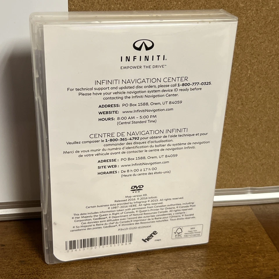 Infiniti Navigation System DVD 2017 North America Map Version X9 Complete OEM - Image 3 of 4