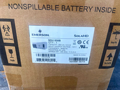 Emerson SolaHD SDU850B UPS 850VA 510W 120V 5.2A AVR Internal Battery Sealed Box