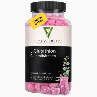 L-Glutathion Gummibärchen - 60 Stück - Ohne Gentechnik - Geprüft in Deutschland