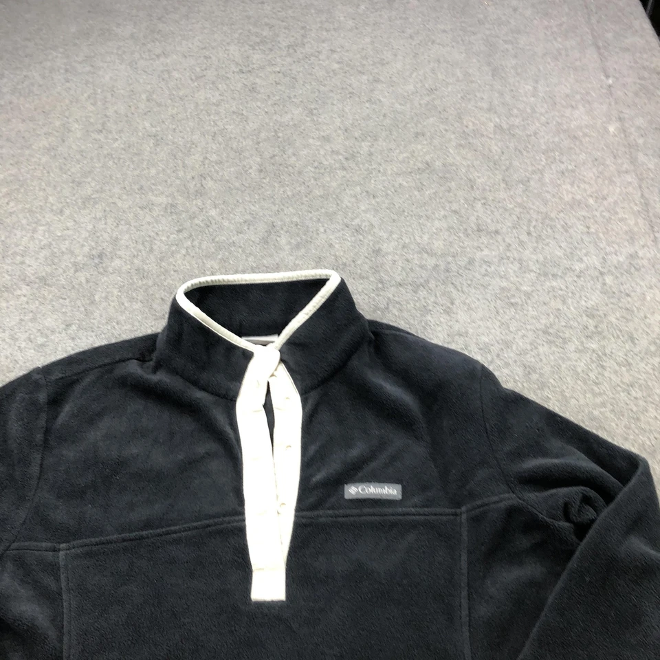 Pullover Columbia para mujer 1X negro en contraste a presión media tapeta manga larga polar Foto 4 de 4