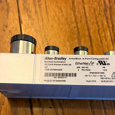 Allen-Bradley ArmorBlock 16-Point Configurable EtherNet/IP 1732E-16CFGM12QCR