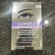 Lumify Preservative Free Eye Drops 20 Single Use Vials Exp 08/27