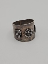 Vintage Sterling Silver Wide Band Ring Size 7